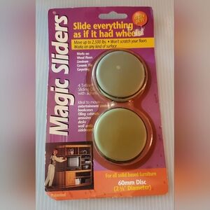 Magic Sliders 2 3/8" Round  4 in package As Seen On TV 60mm Disc